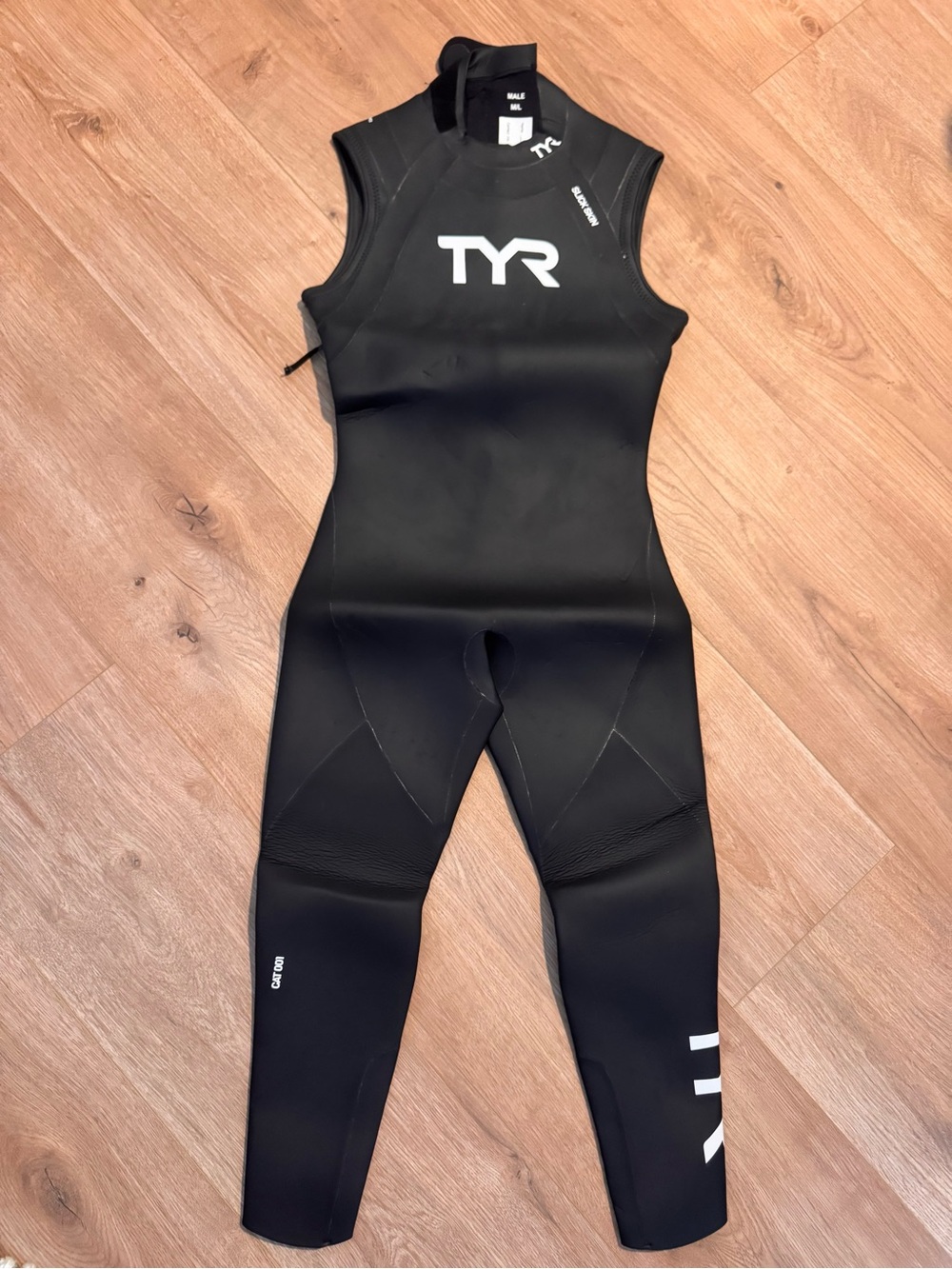 TYR Black Men's Sleeveless Full-Body Swimskin